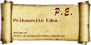 Prikosovits Edna névjegykártya